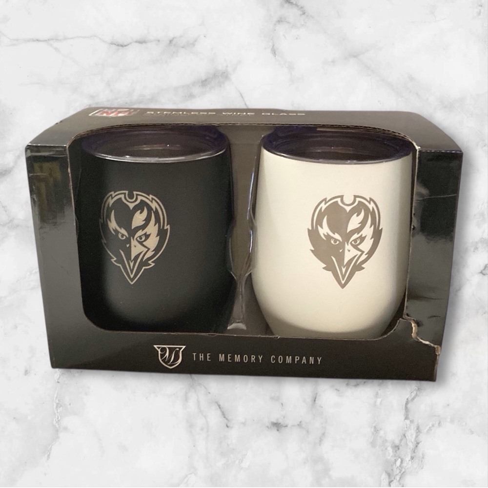 Baltimore Ravens Steel Cold Cups (2) NEW